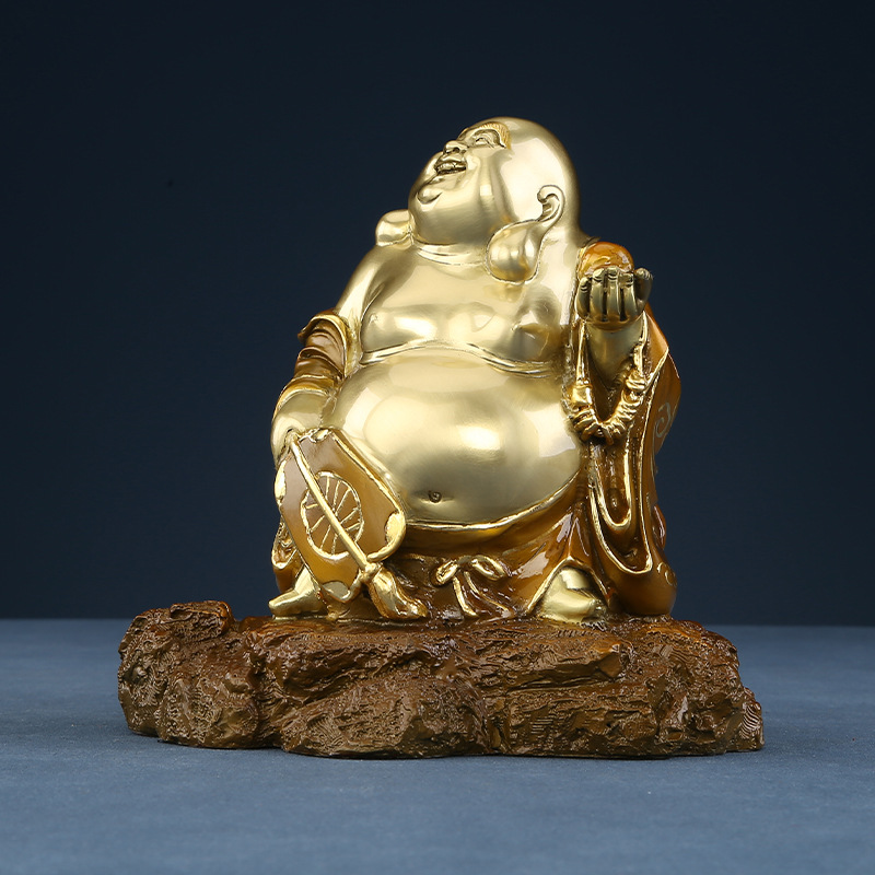 铜欣祥 《福满布袋尊》铜像摆件布袋佛家居装饰品客厅工艺品摆件